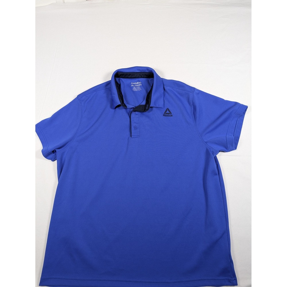 Reebok Blue Performance Polo Shirt Men's Big Tall 2XL 2EG 2TG Athletic Golf